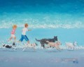 on Dogs Day Out beach Child impressionism